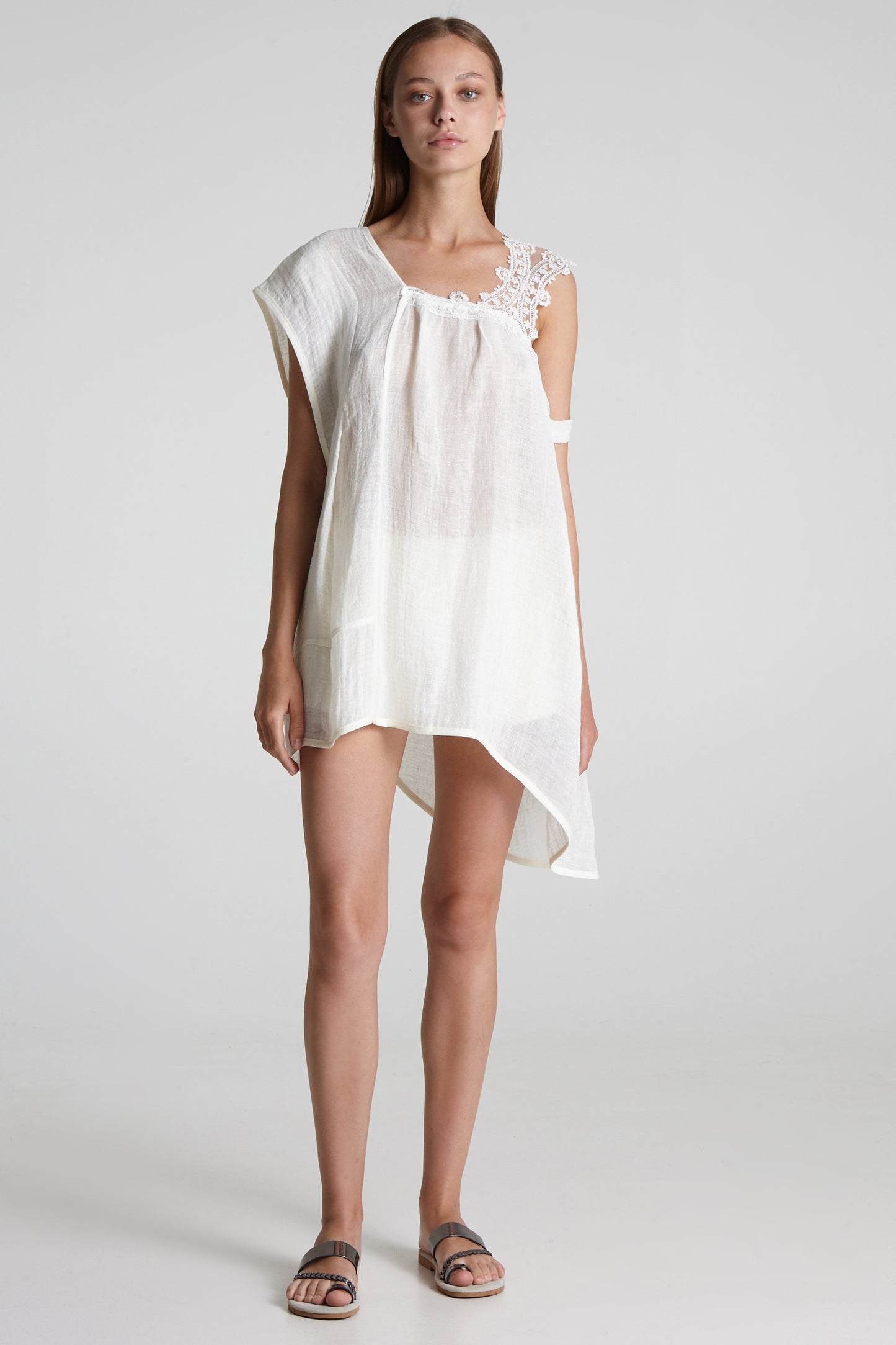 Asymmetrical Lace blouse