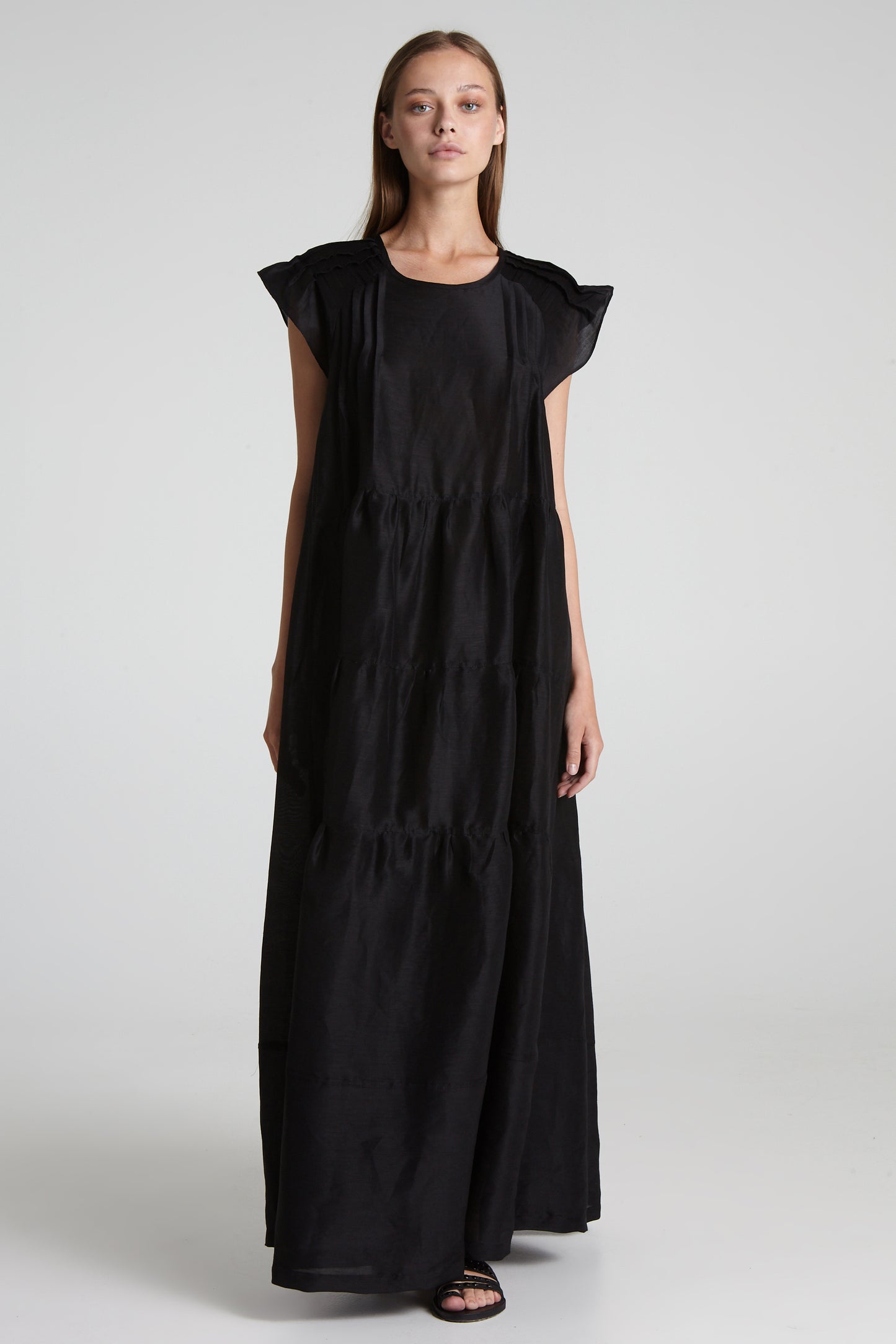Open back long dress