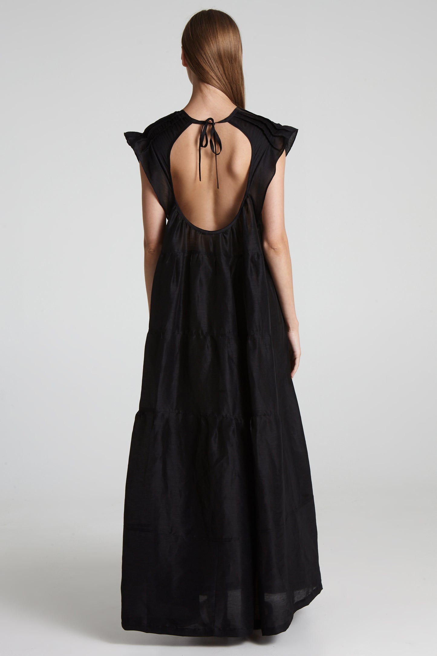 Open back long dress