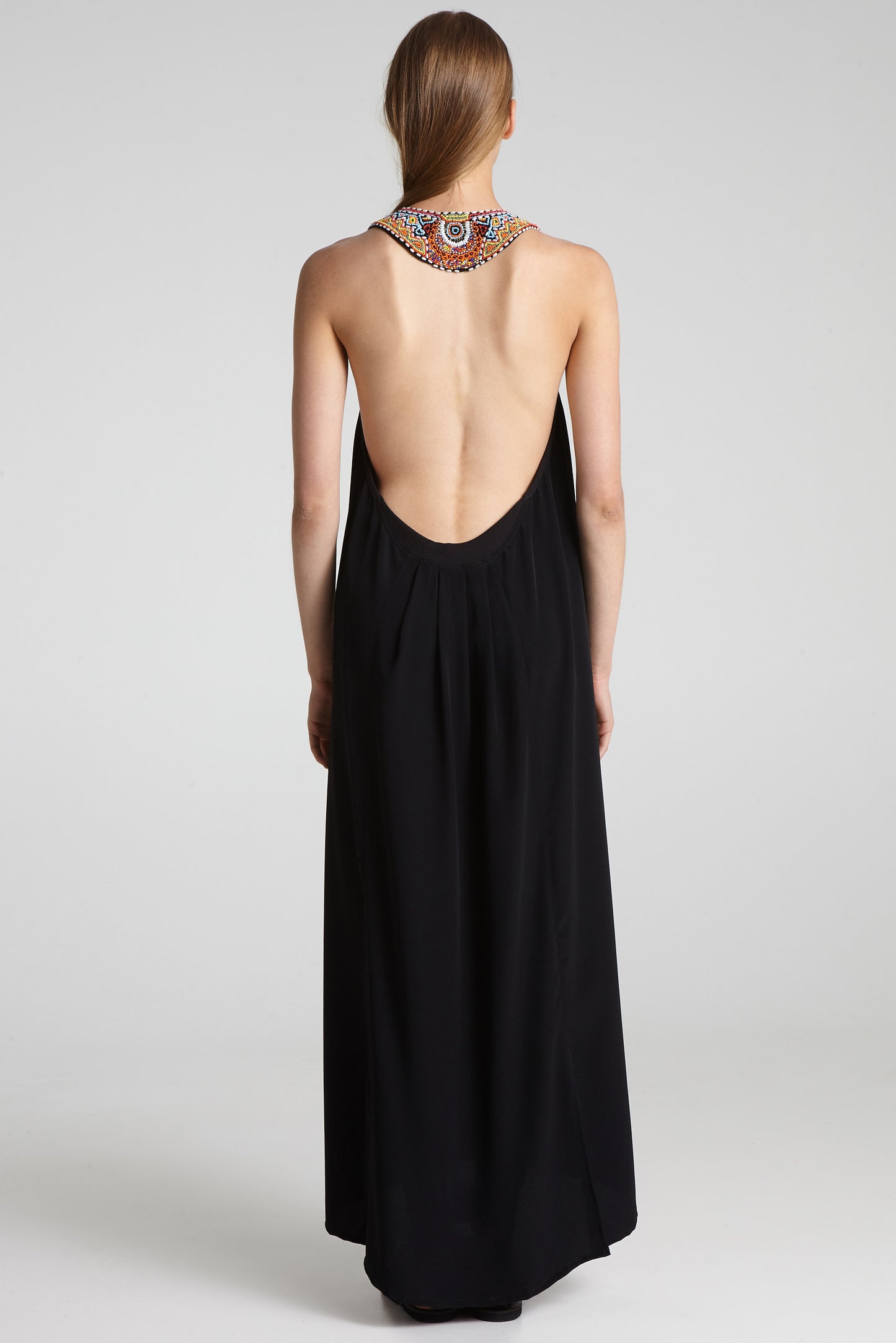 Open back long dress