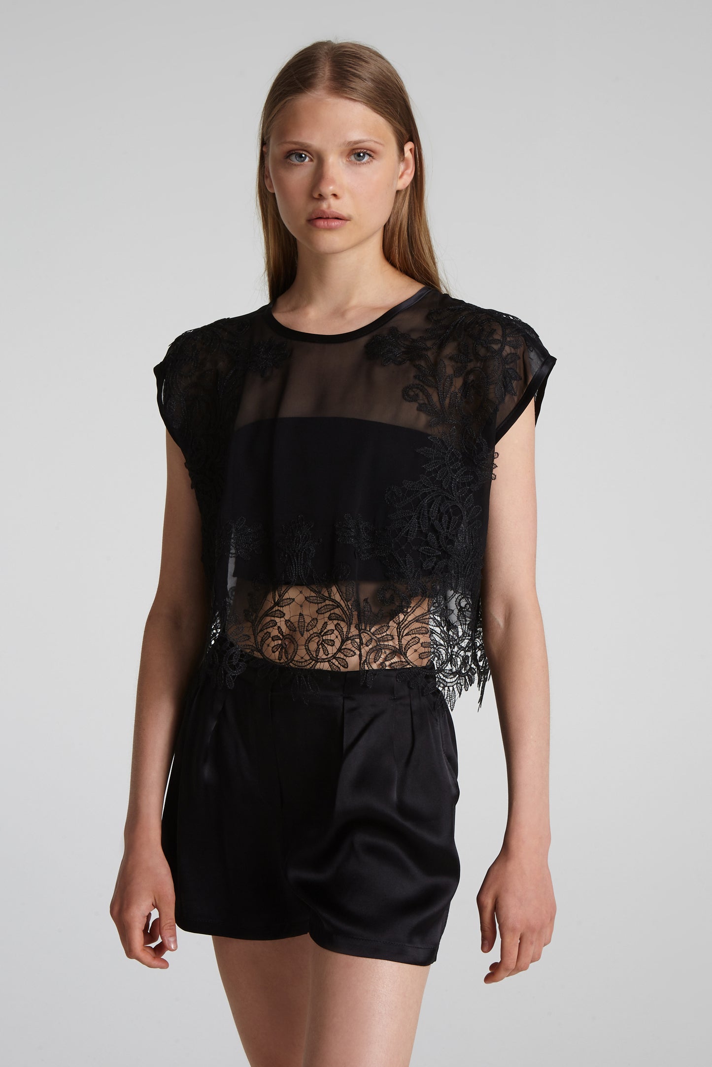 Lace short top
