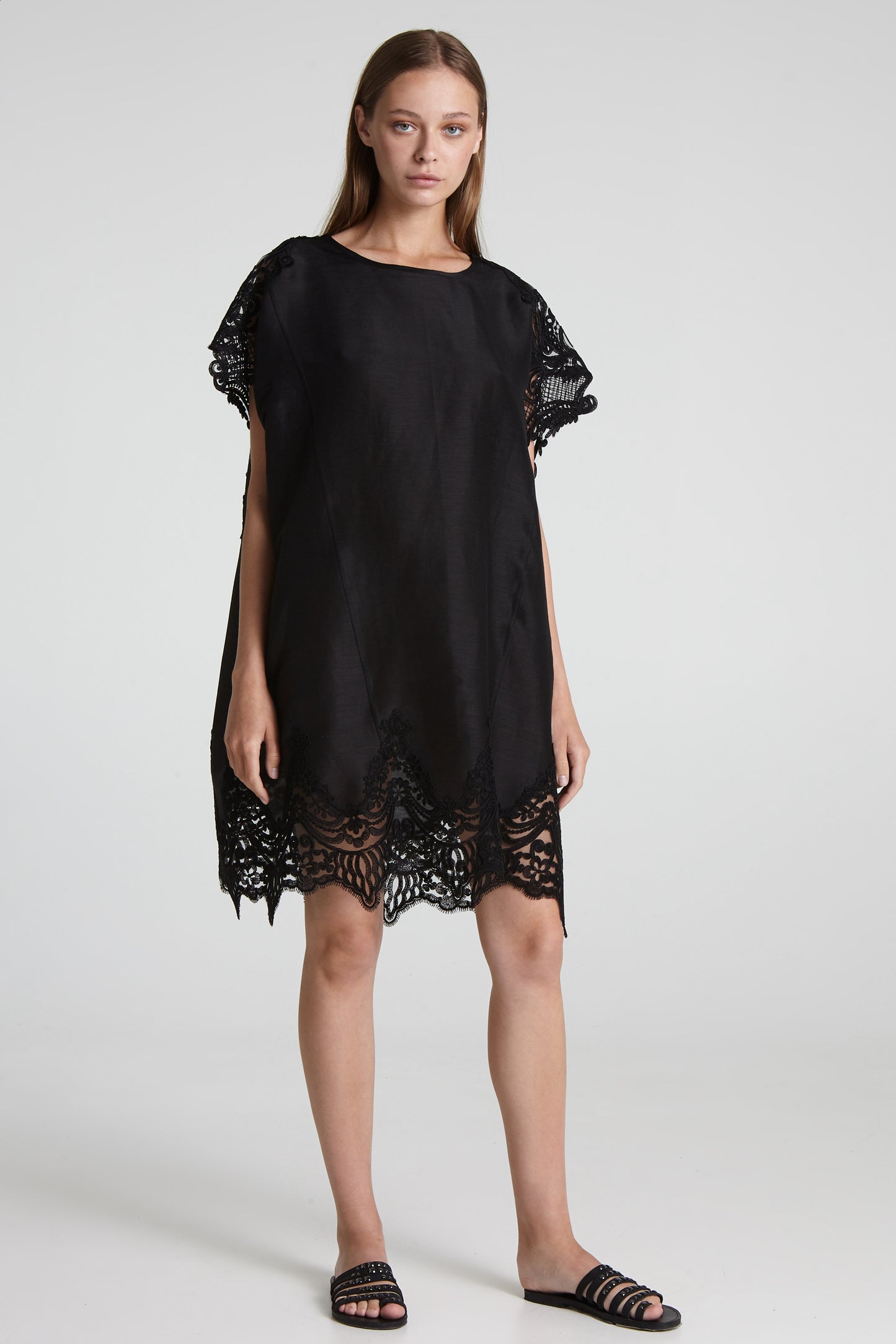 Lace midi dress