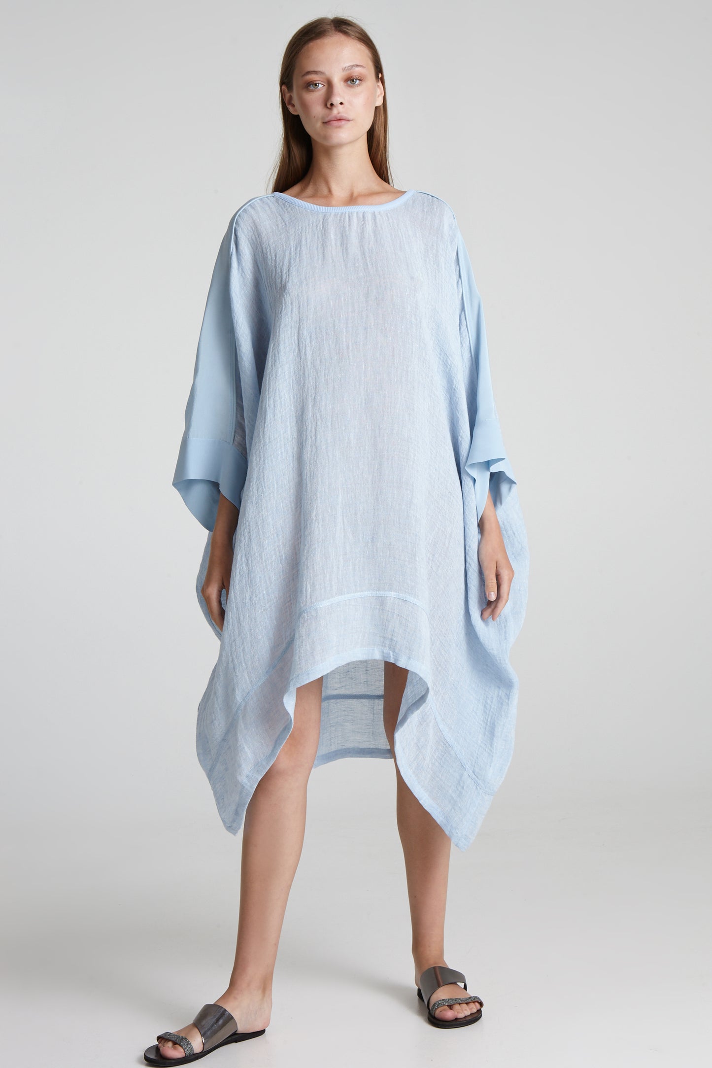 Wide linen caftan