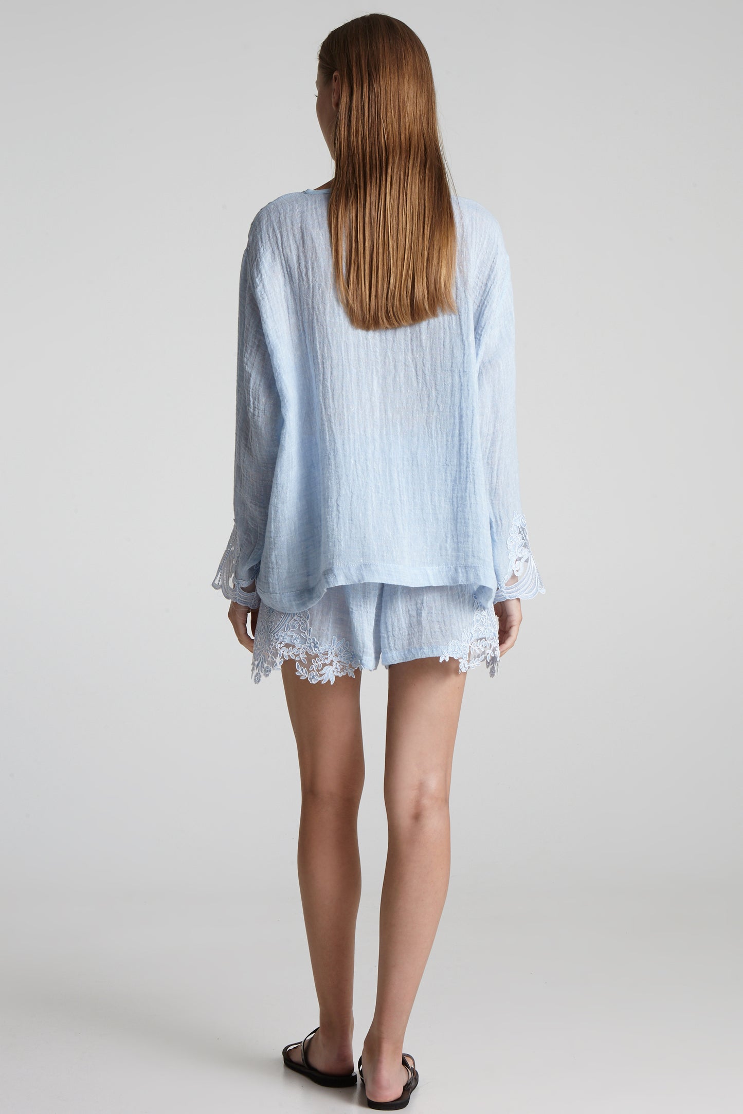 Long sleeve lace blouse