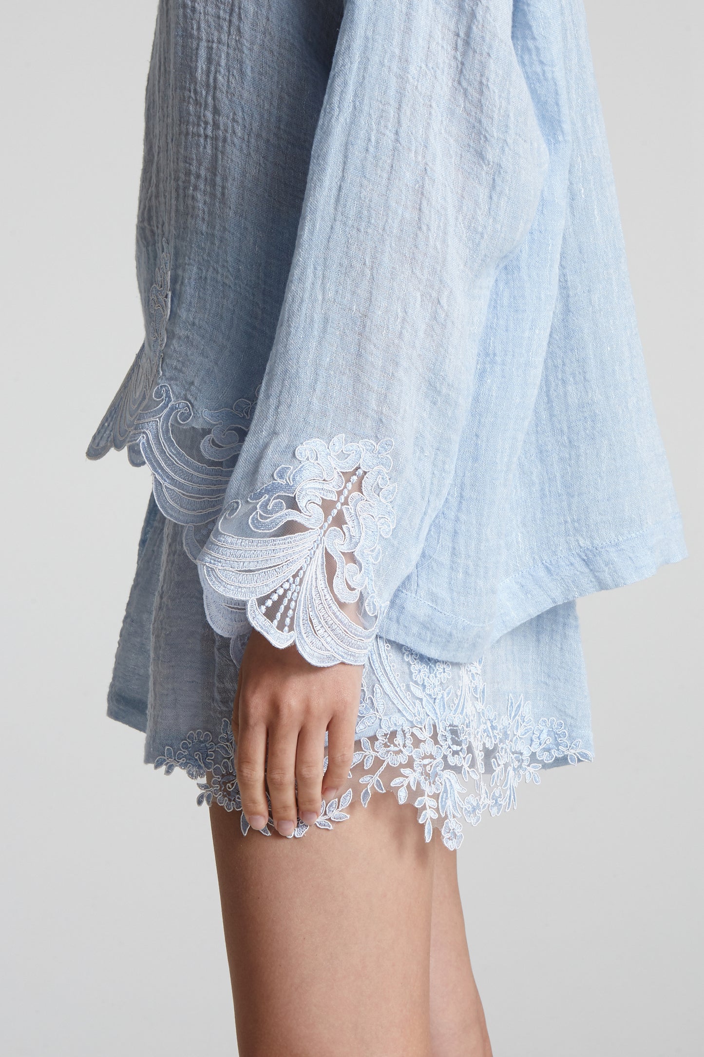Long sleeve lace blouse