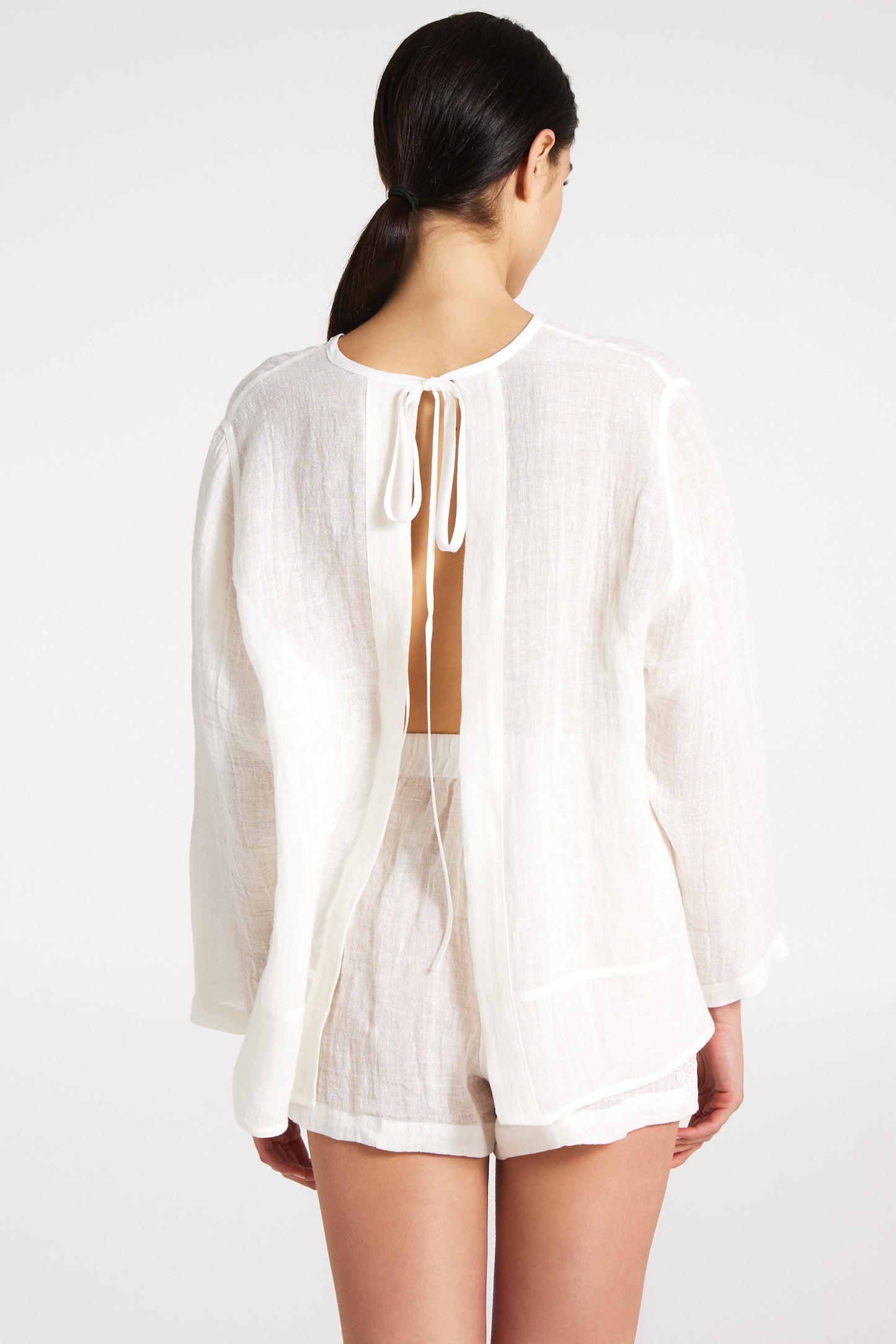 Open Back Lace Blouse