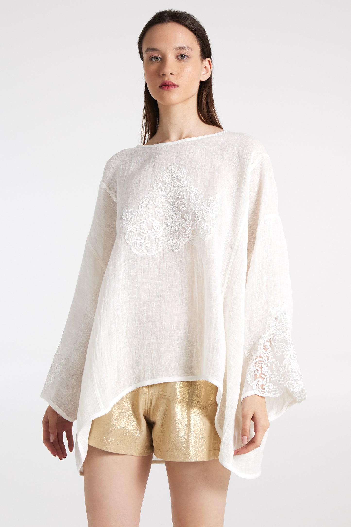 Wide Long Blouse