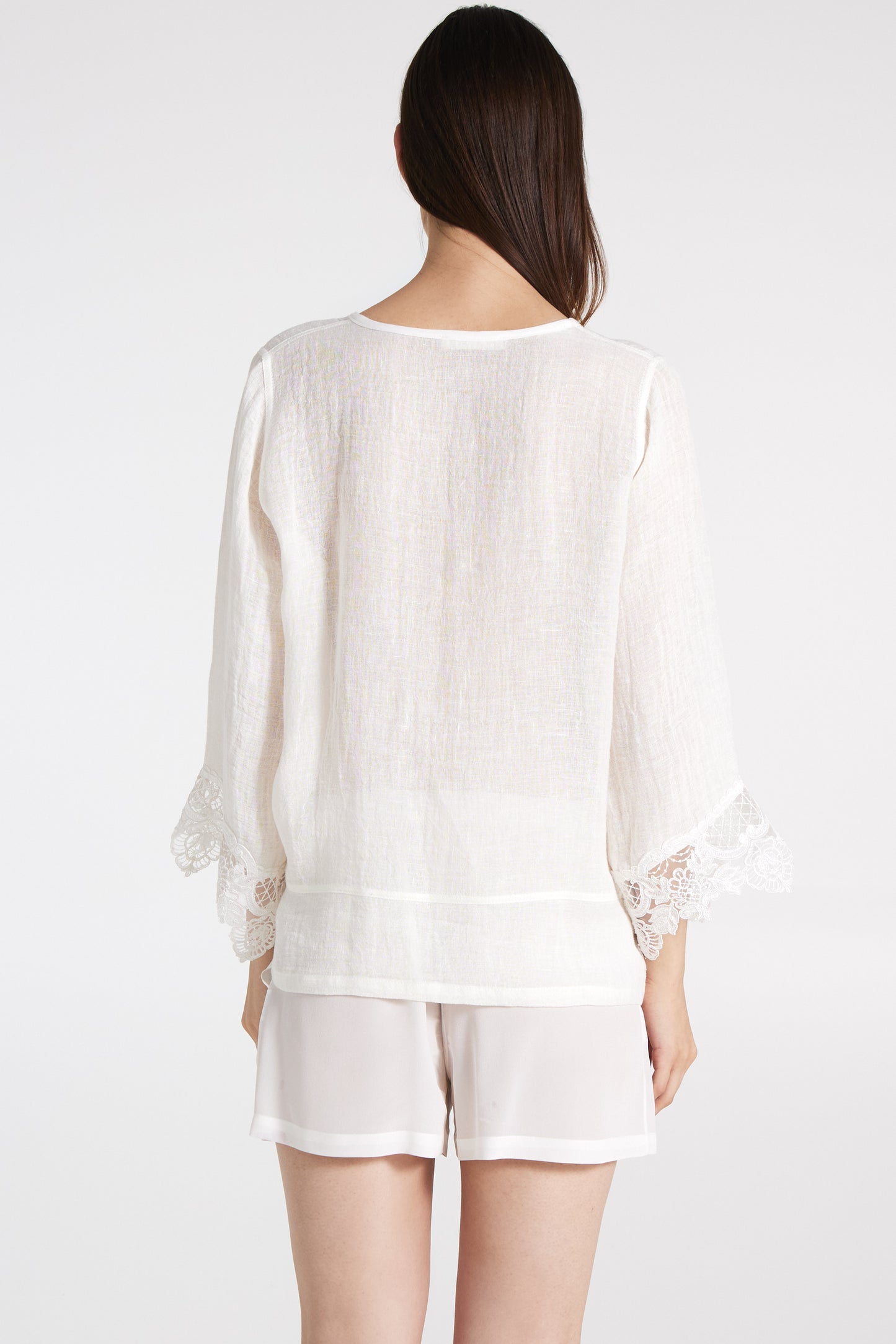 Lace On The Sleeves Blouse