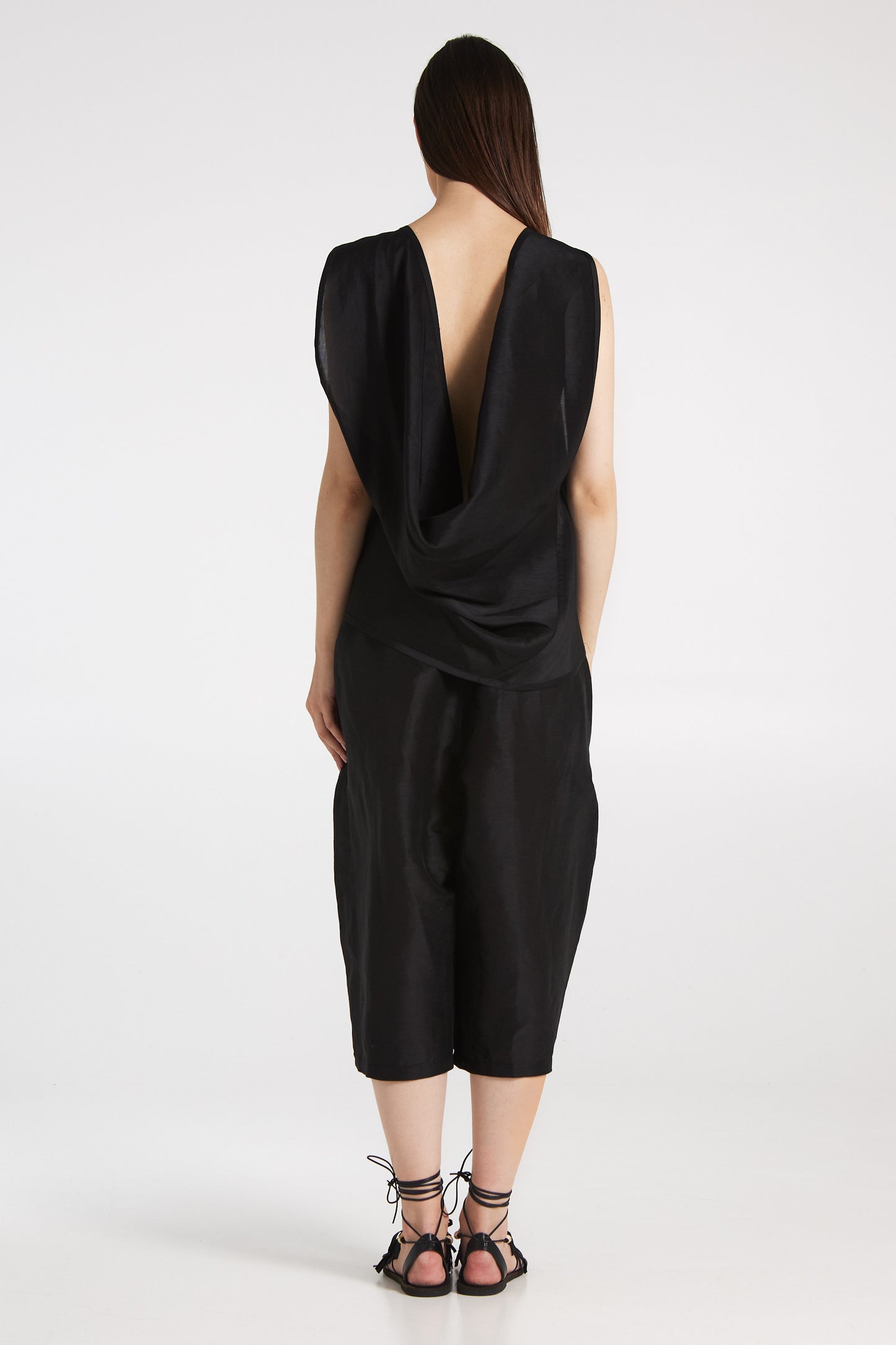 Silk and linen top