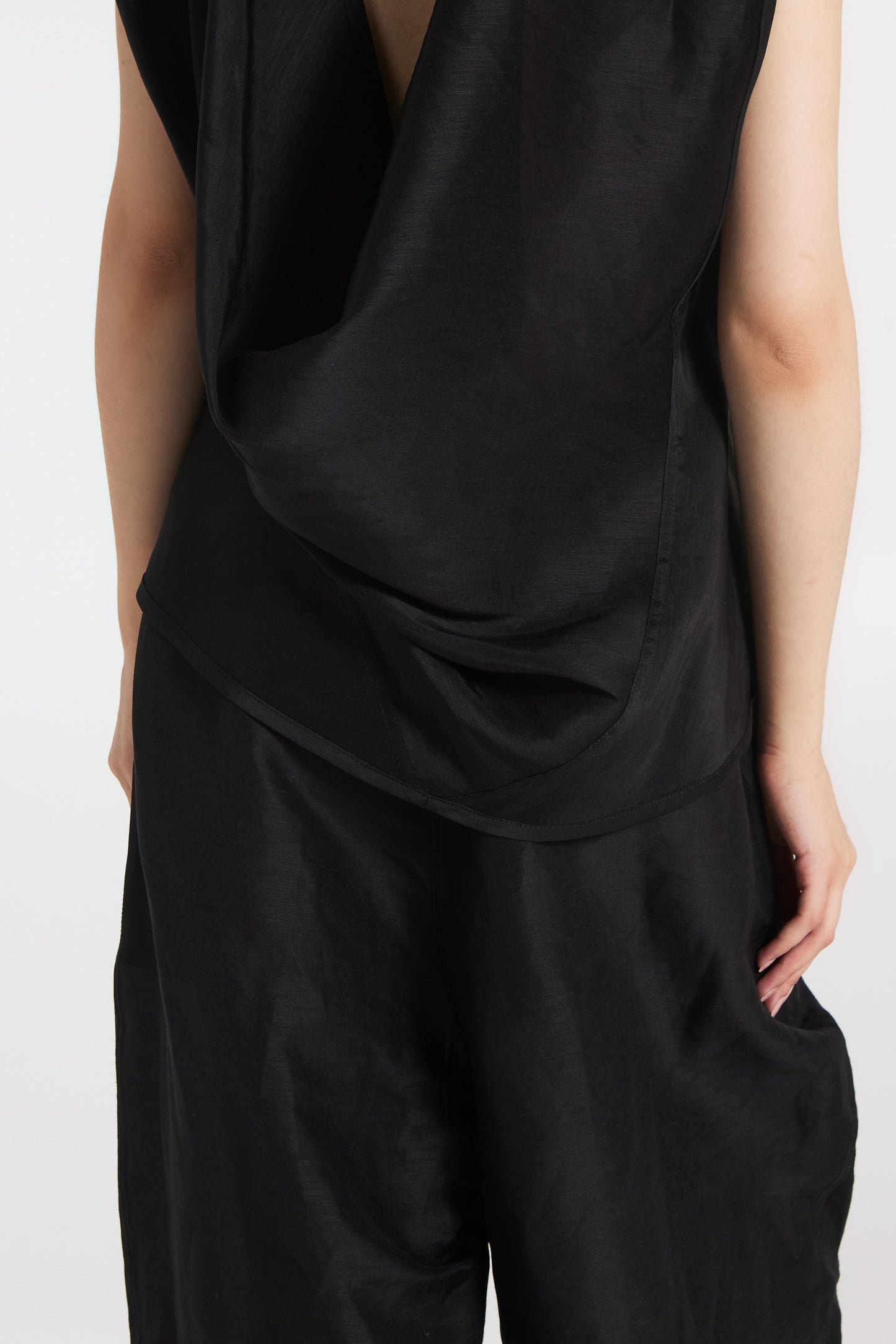 Silk and linen top