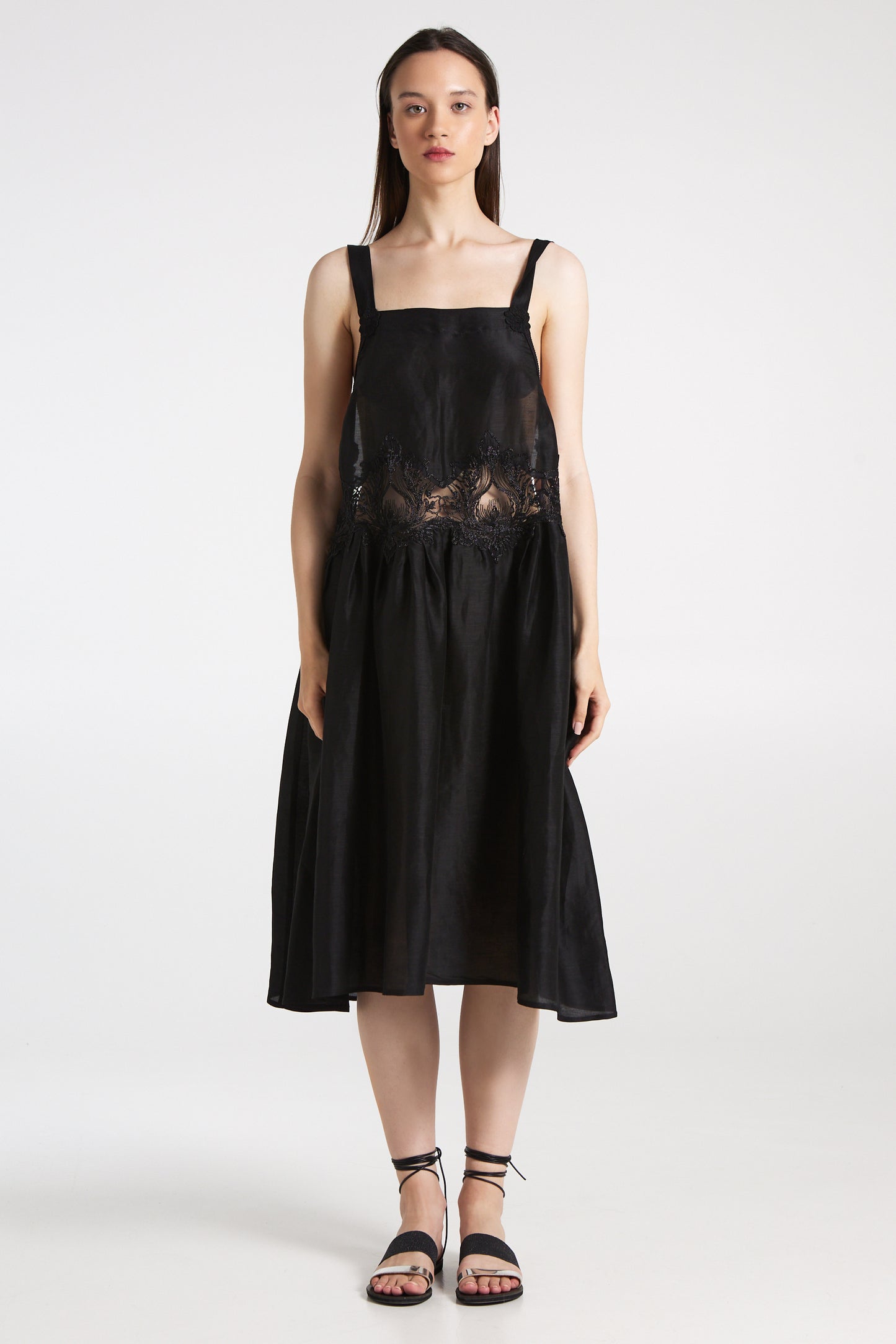 Lace open dress