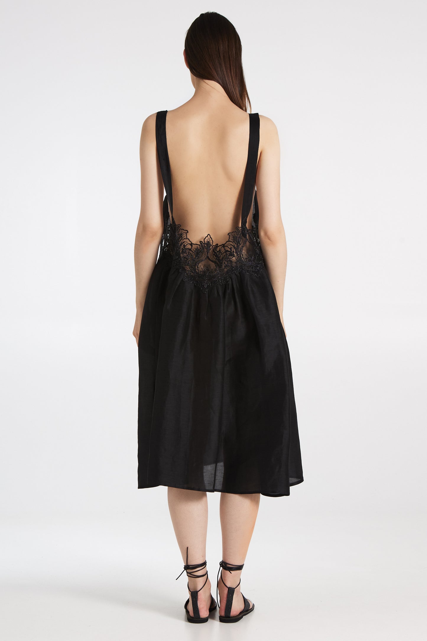 Lace open dress