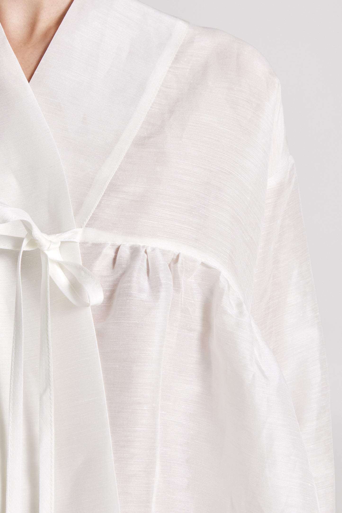 Silk and linen short jacket