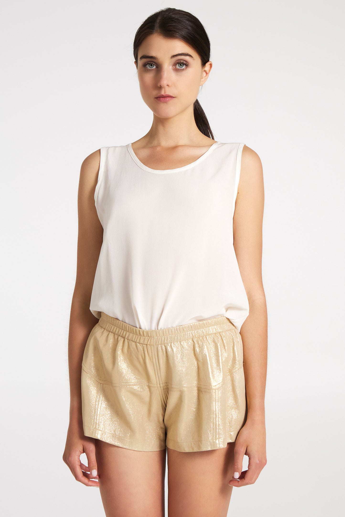 Leather shorts