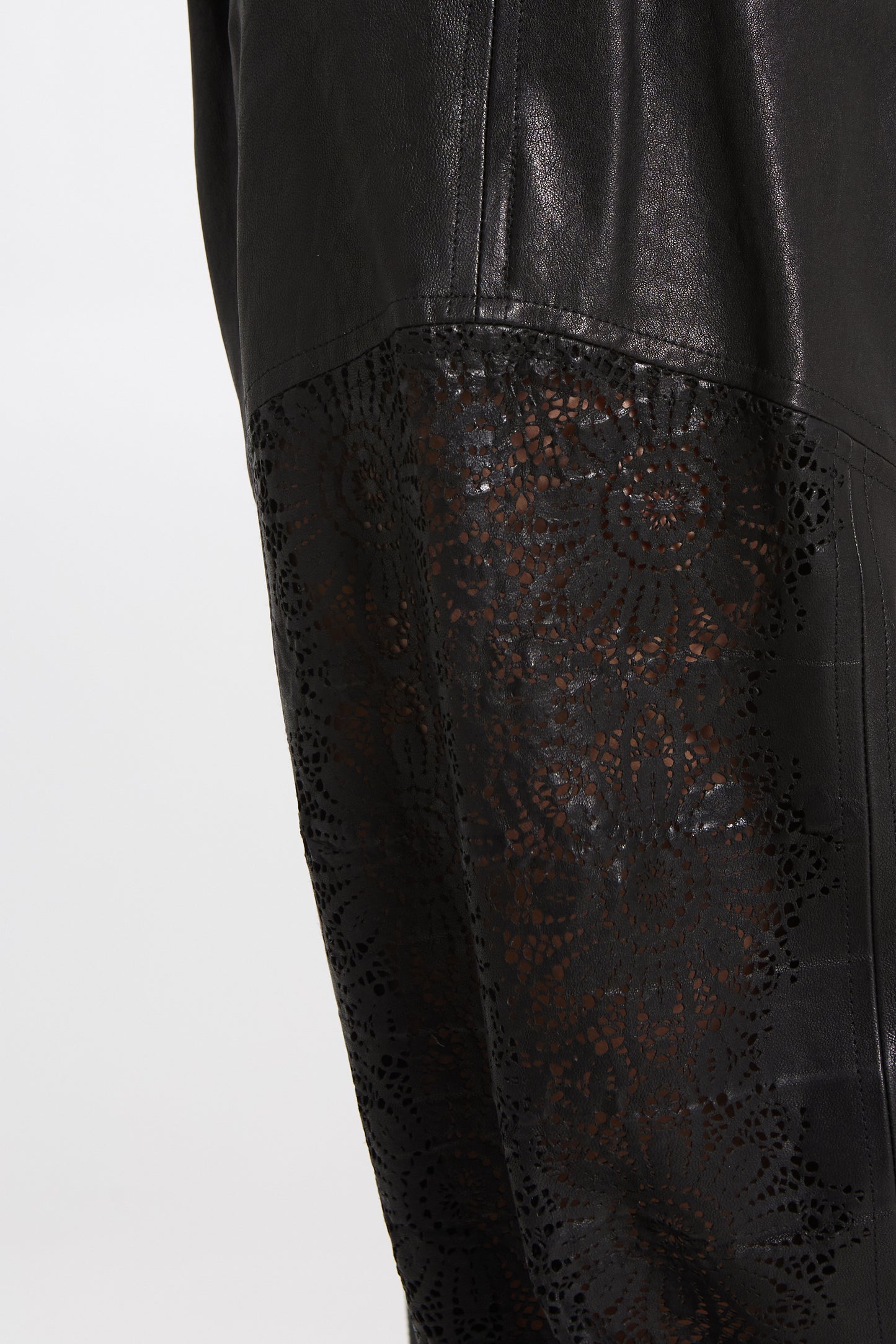 Leather low waist pants