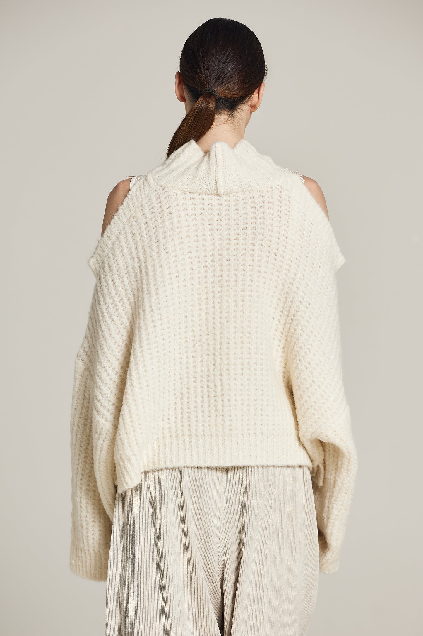 Knitwear Sweater With Open Shoulders