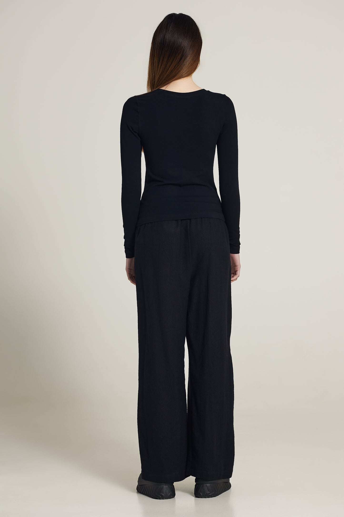 Wide Leg Wool Trousers