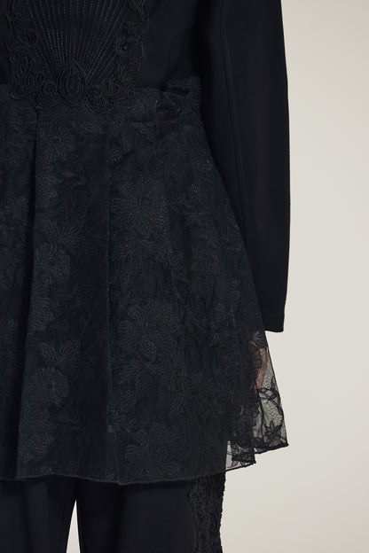 Jacket With Pleated Back Lace