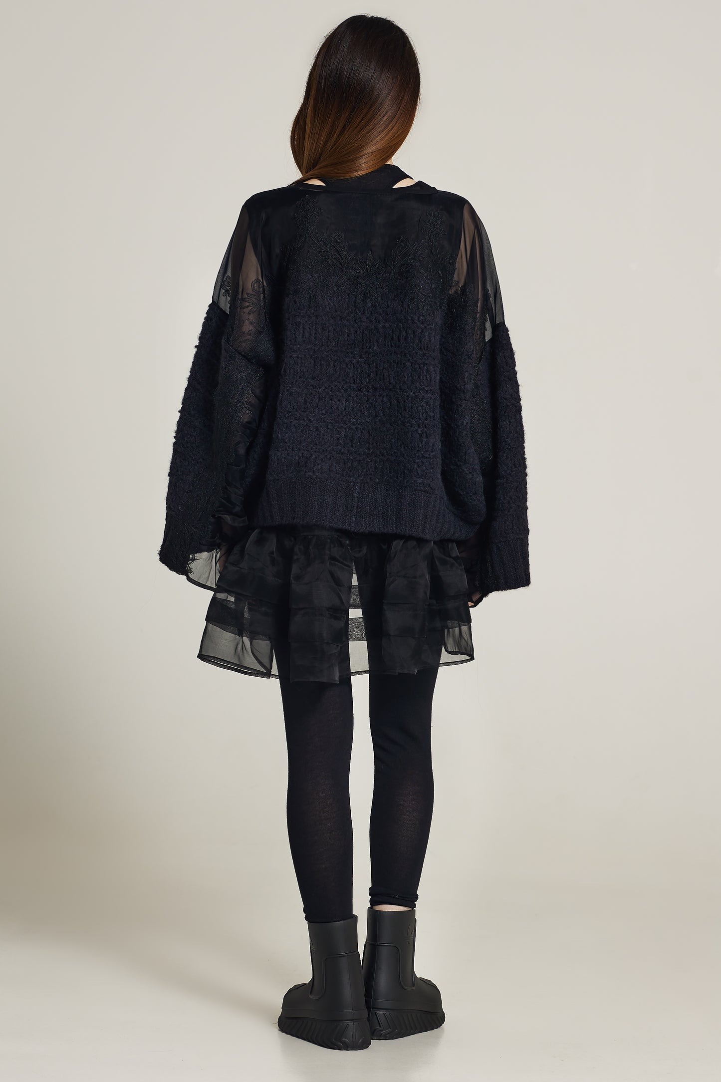 Knitwear Sweater With Silk And Lace