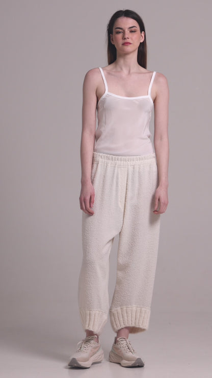 Knitwear Trousers With Elastic Wasteband