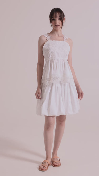Bubble Skirt With Side Lace Details