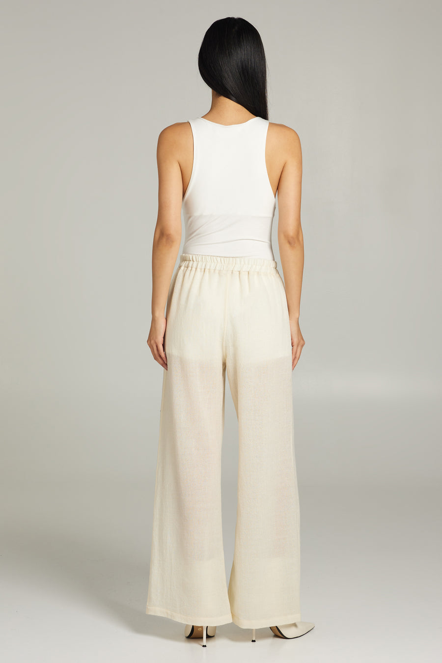 Straight wool pants