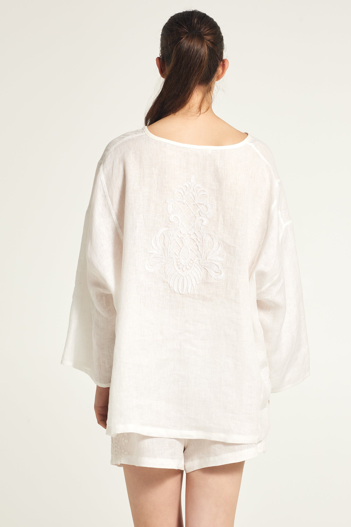 Long sleeve lace blouse