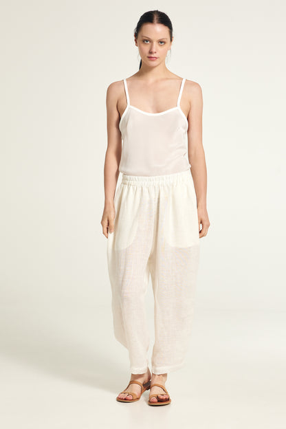 Baggy linen pants