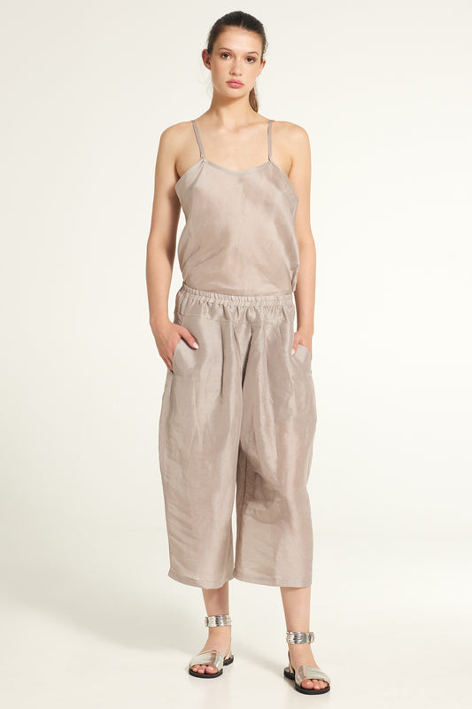 Silk and linen pants