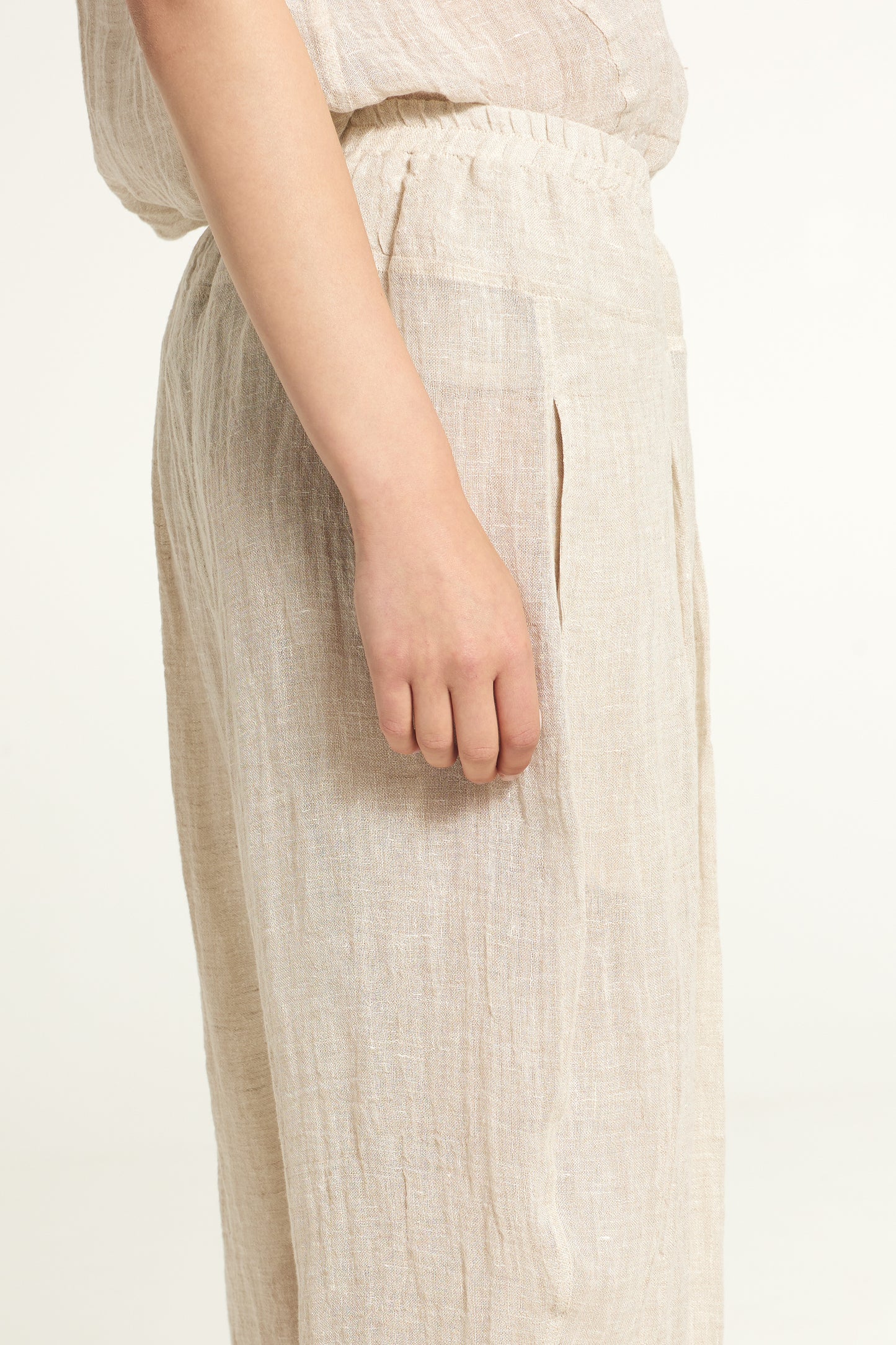 Linen baggy pants