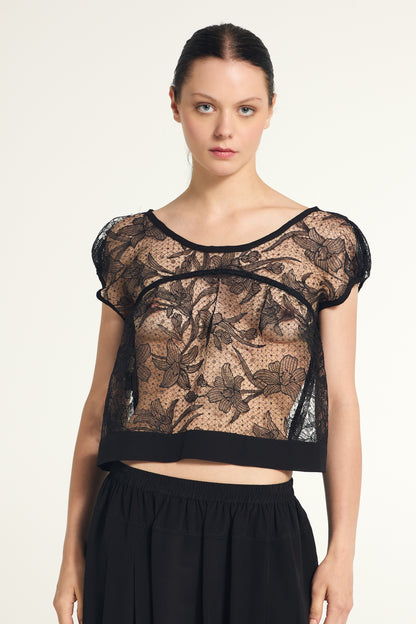 Lace Top With Open Back