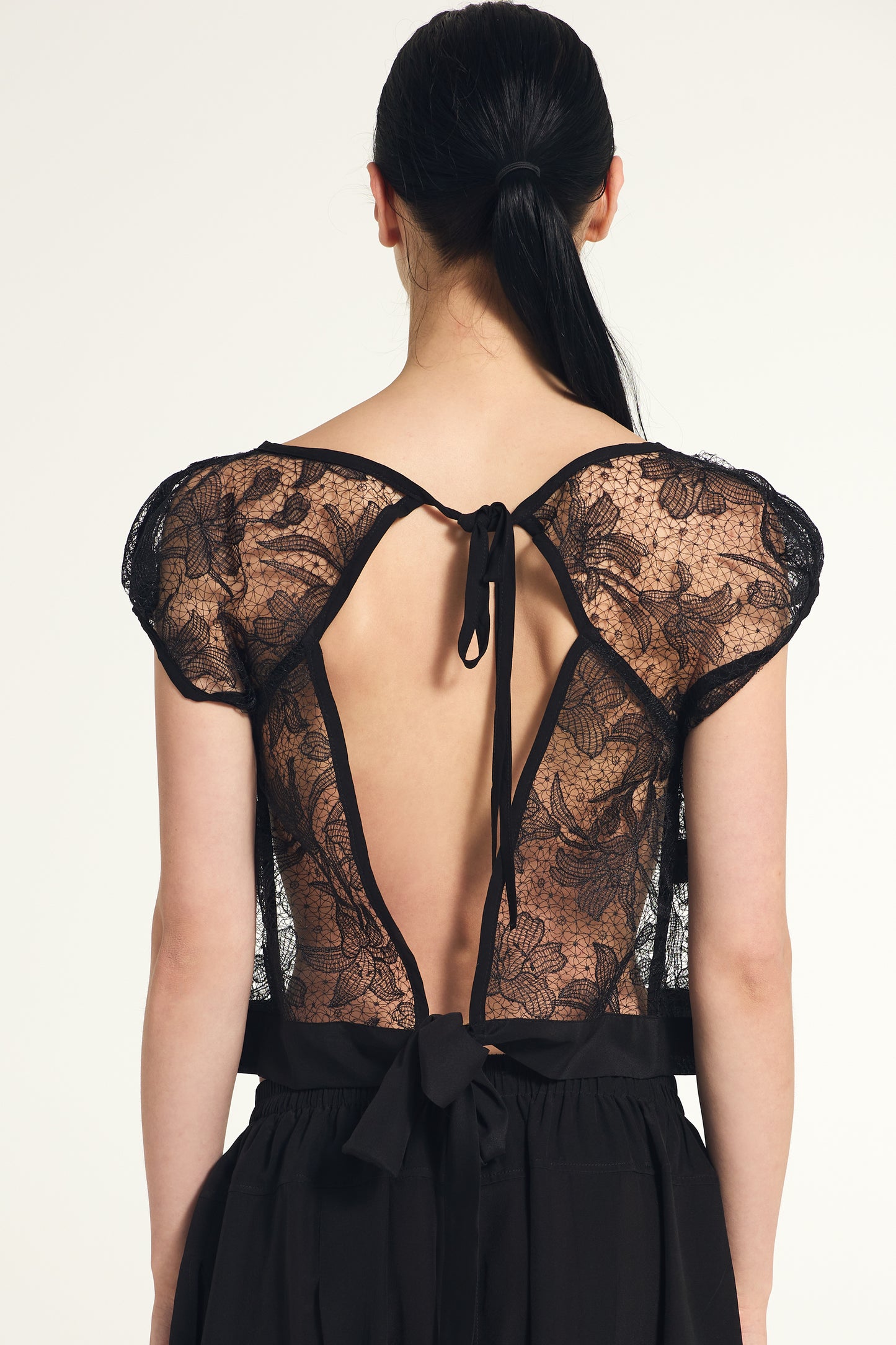 Lace Top With Open Back