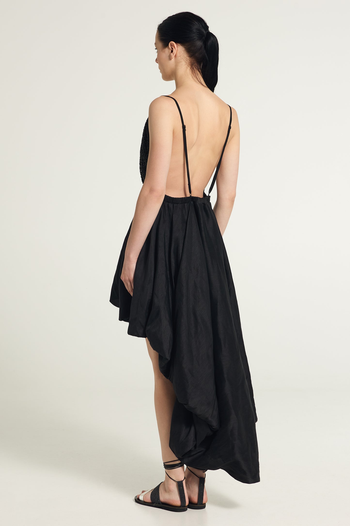 High-Low Dress With Open Back