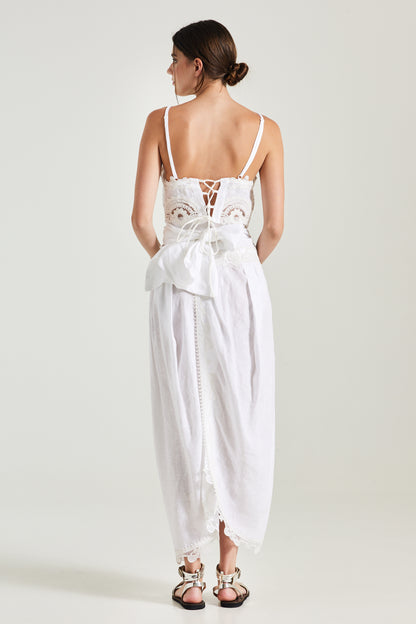 Linen Pareo With Lace