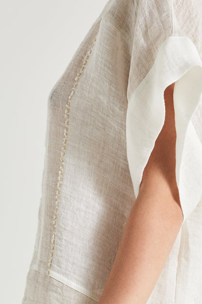 Linen Blouse With Gold Details