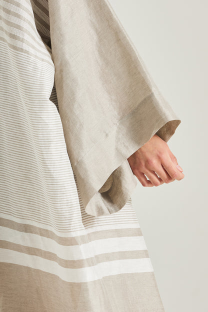 Linen And Silk Long Kimono