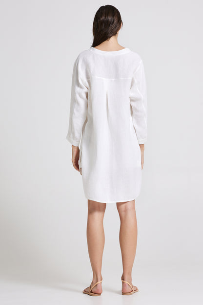 Linen Kaftan With buttons And Long Sleeves