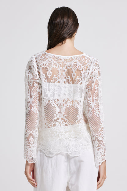 Lace Top With Long Sleeves