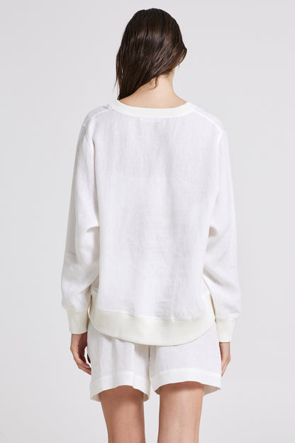 Basic Linen Top With Long Sleeves