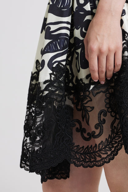 Silk Skirt With Lace Bottom