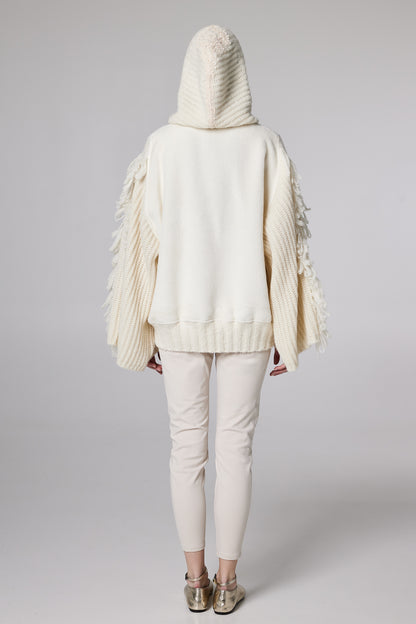 Wool Jacket With Zipper & Hood