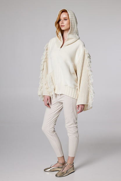 Wool Jacket With Zipper & Hood