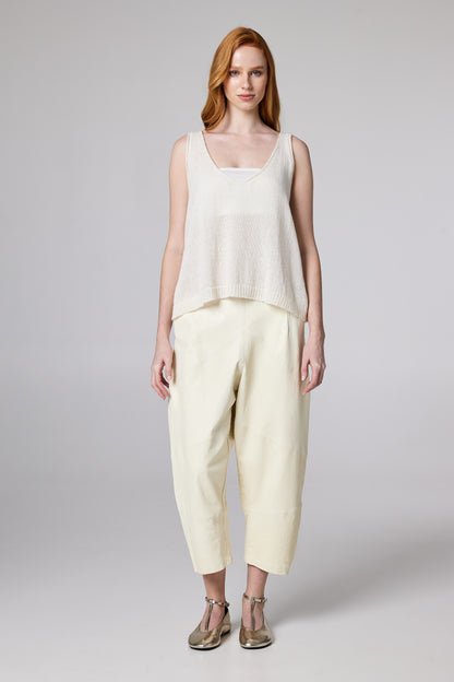Wool Tank Top With V-Neck