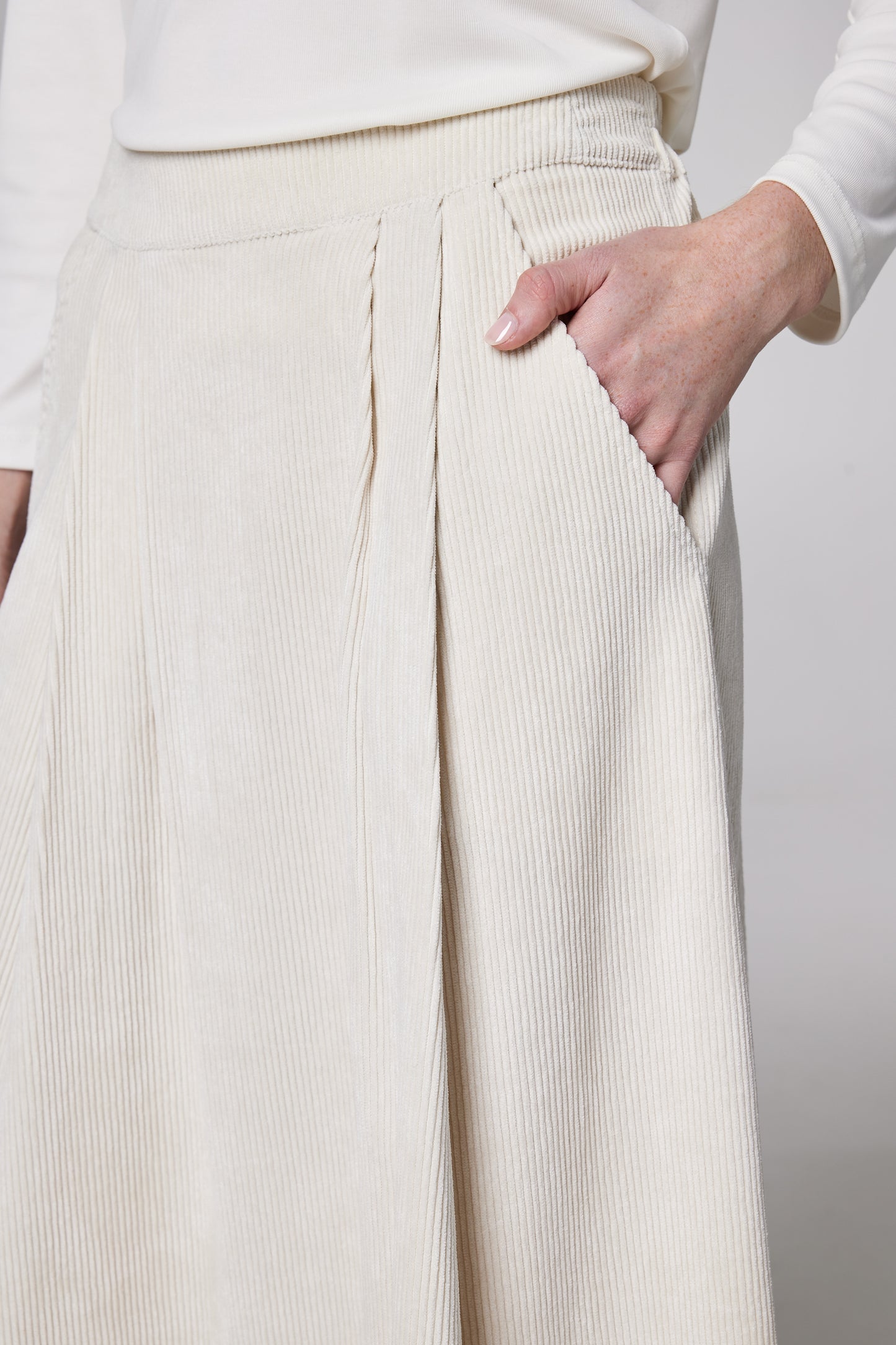 Corduroy Skirt With Pockets