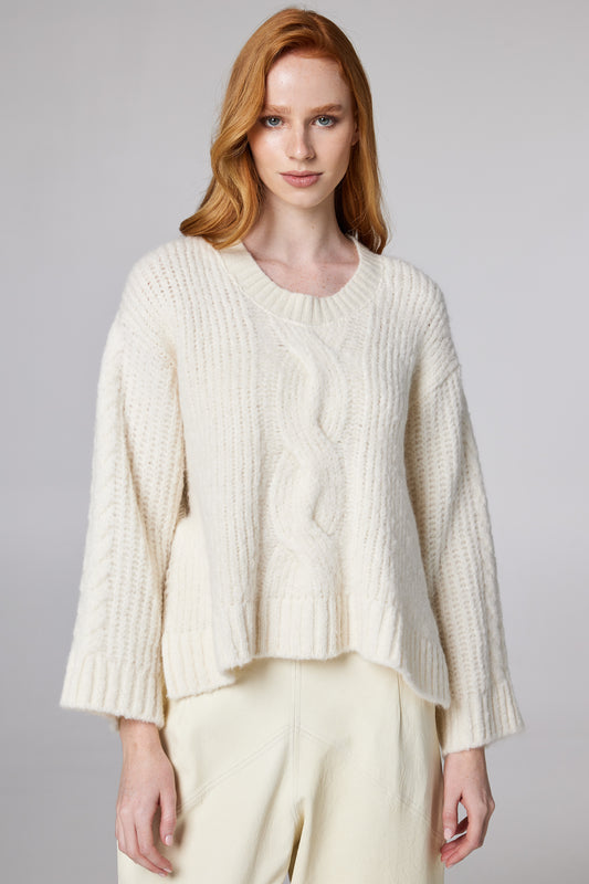 Knitwear Wool Sweater With Back Layering Details