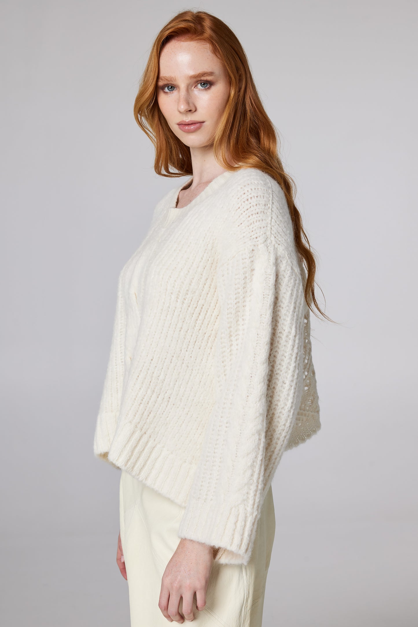 Knitwear Wool Sweater With Back Layering Details