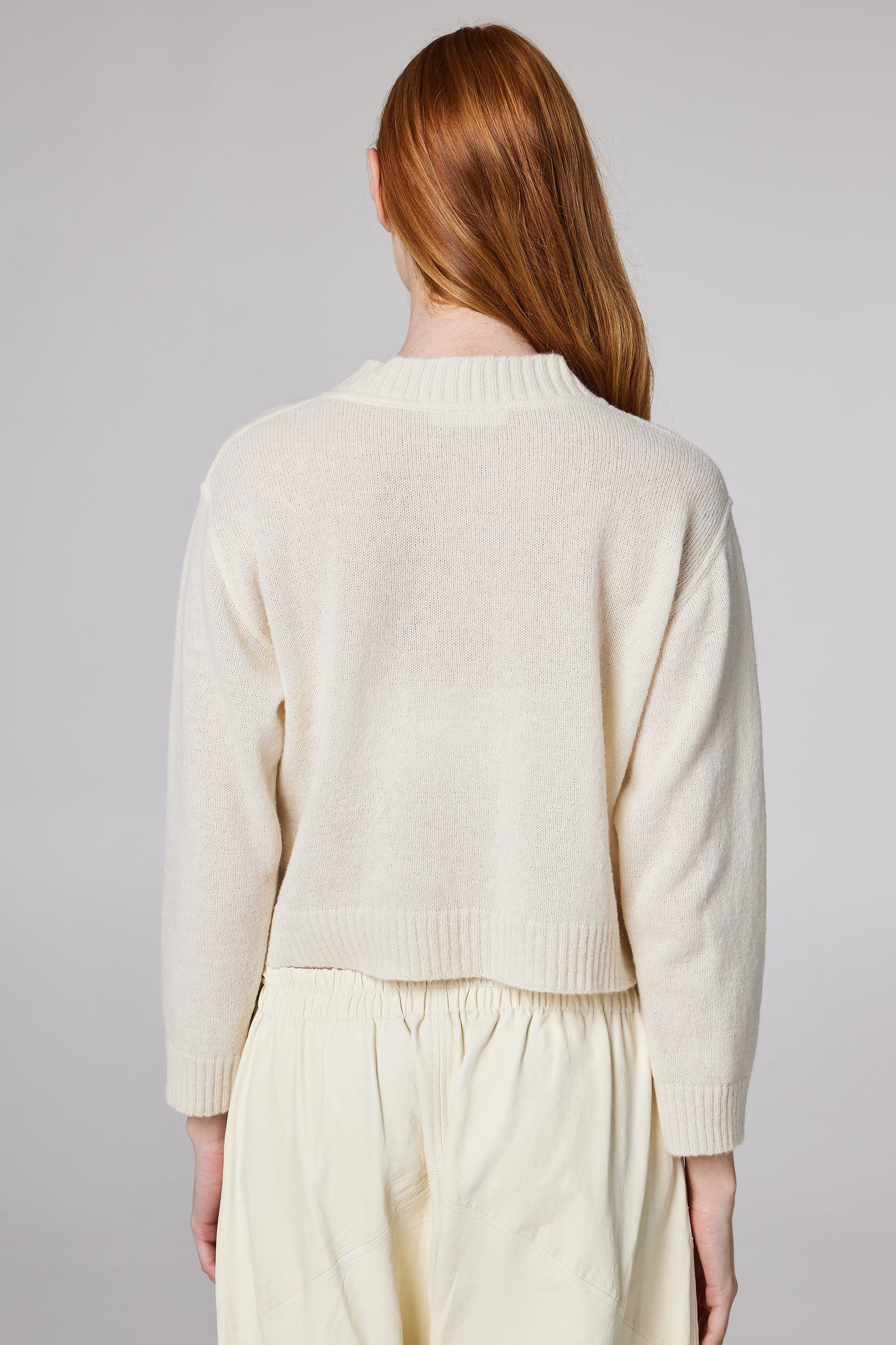 Wool Knitwear Top With Front Pocket