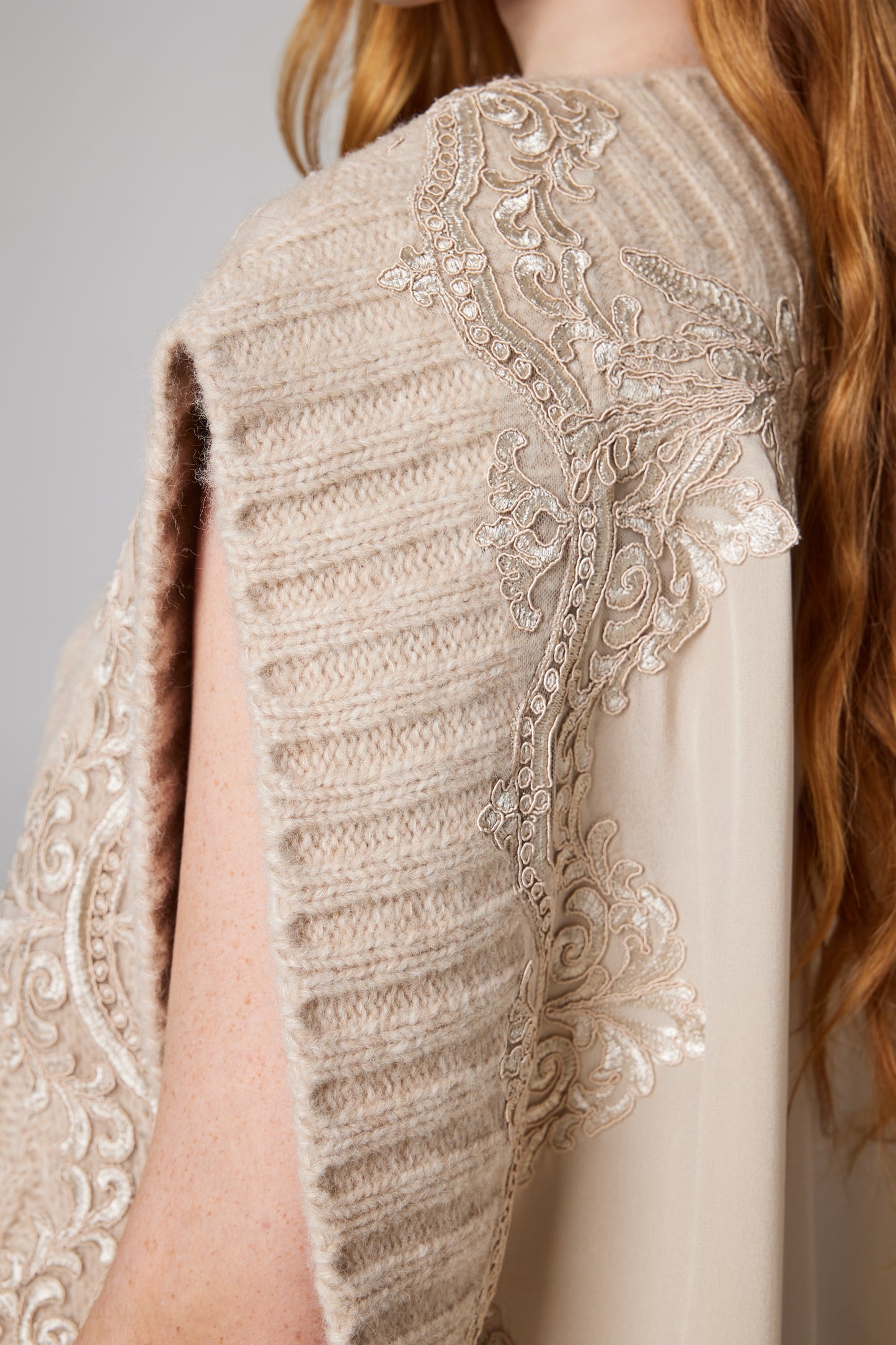 Wool Vest With Lace Side Details