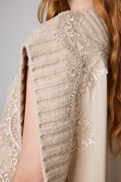 Wool Vest With Lace Side Details