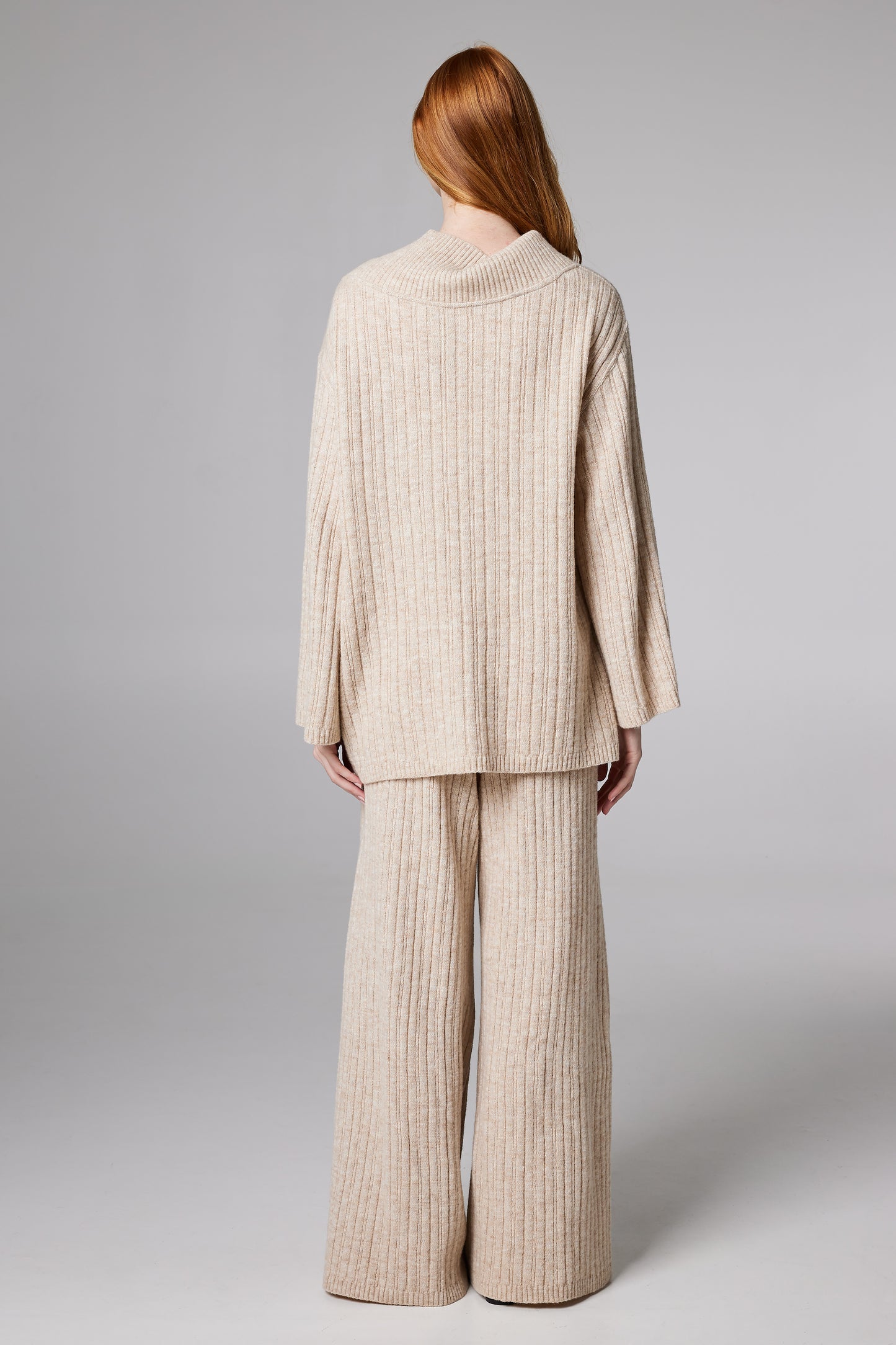 V-Neck Wool Sweater With Long Sleeve